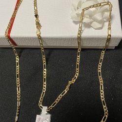 Gold Plated Necklace Size 30”