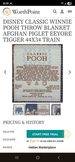 Classic winnie the poo throw blanket