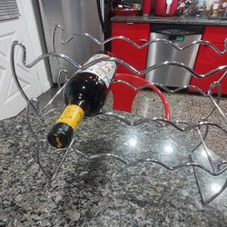 modern 12 bottle wine rack$ 15made out of stainless-steel