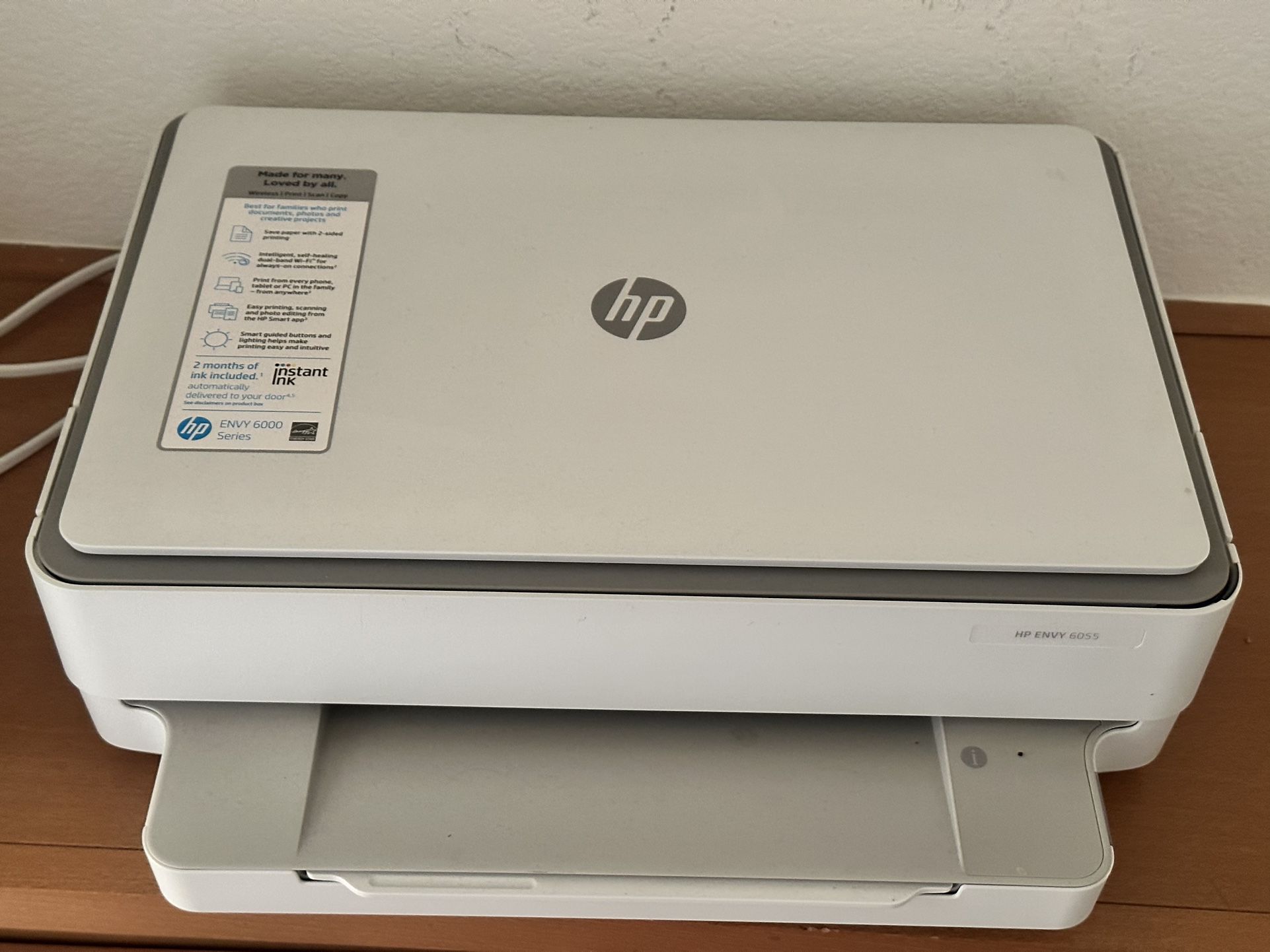 HP ENVY 6055 PRINTER WITH INK .