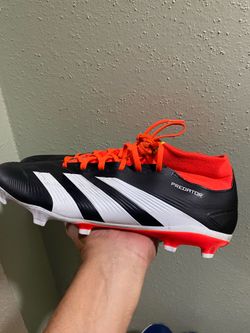 Adidas Predator League Sock FG Soccer Cleat Black White Red 11