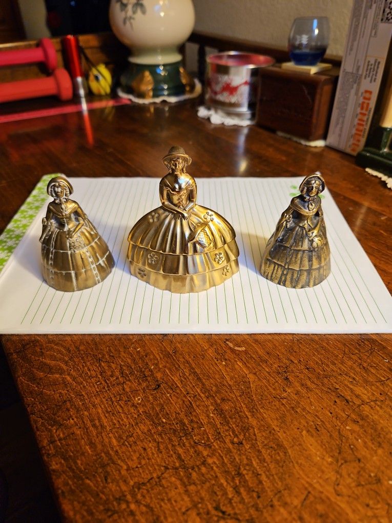 3 Lady Brass Bells