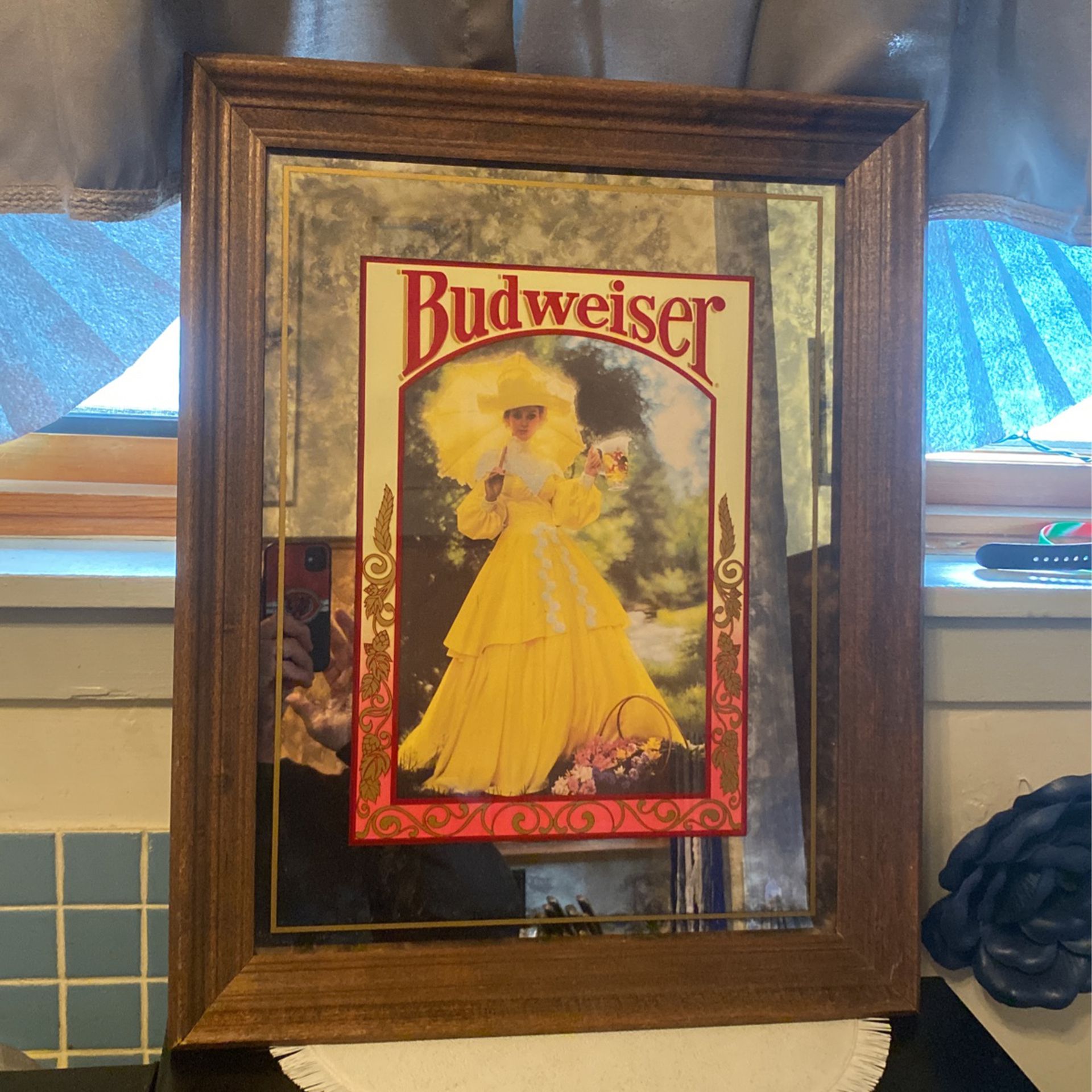 Budweiser Mirror Victorian Yellow Dress