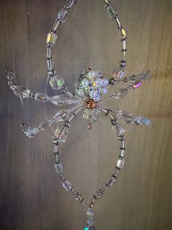 Beaded Crystal/Glass Spider Sun Catcher