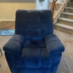 Dark Blue Recliner 