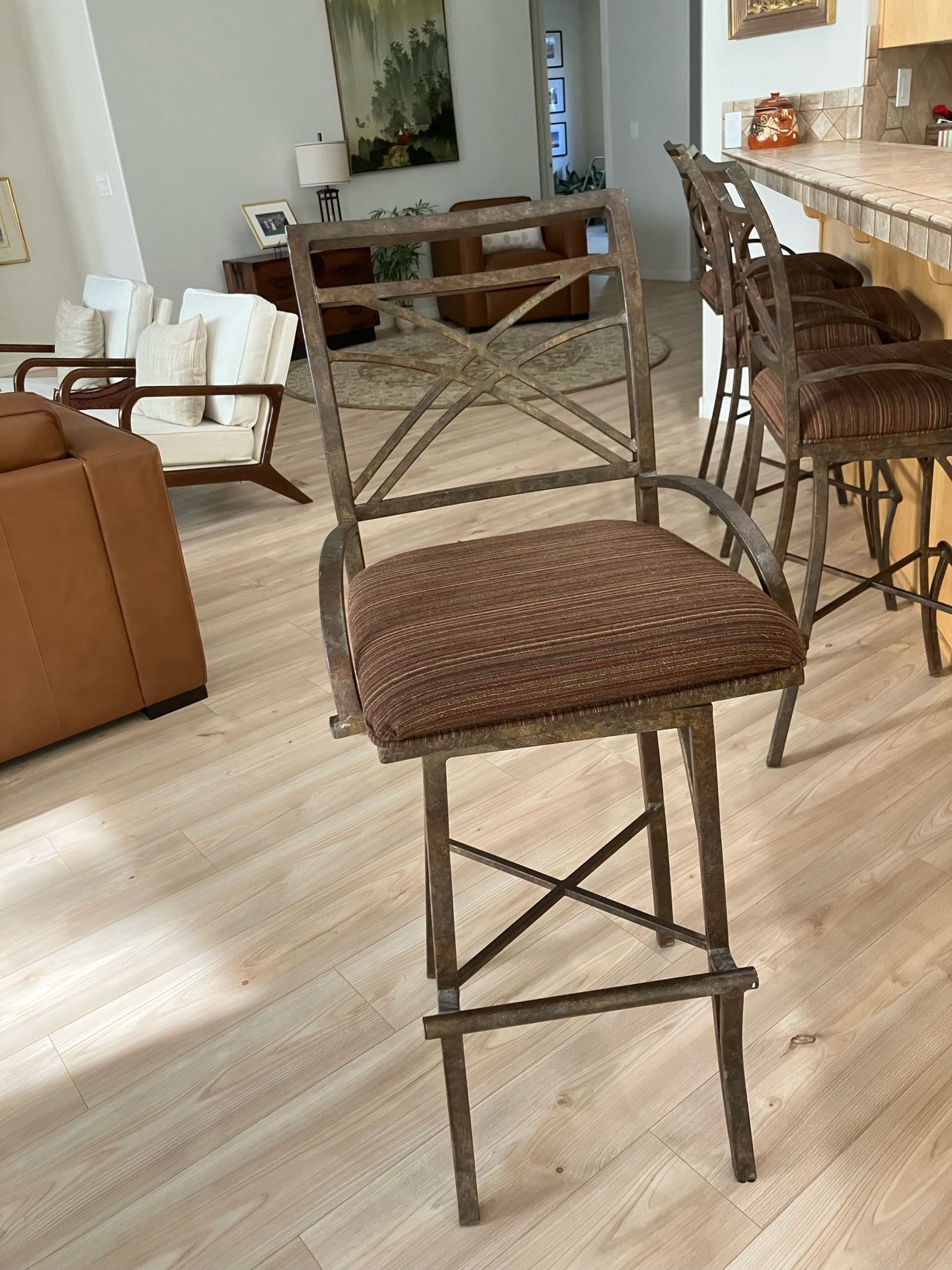 Bar Height Wrought Iron Chairs