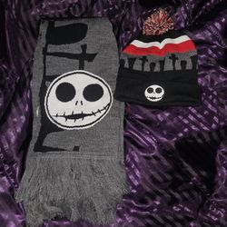 The Nightmare Before Christmas Scarf & Beanie 