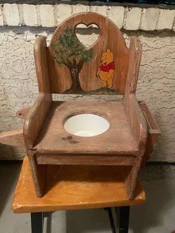 Vintage wooden potty chair