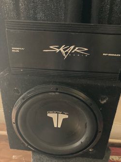 JL audio 12 woofer and skar  amp