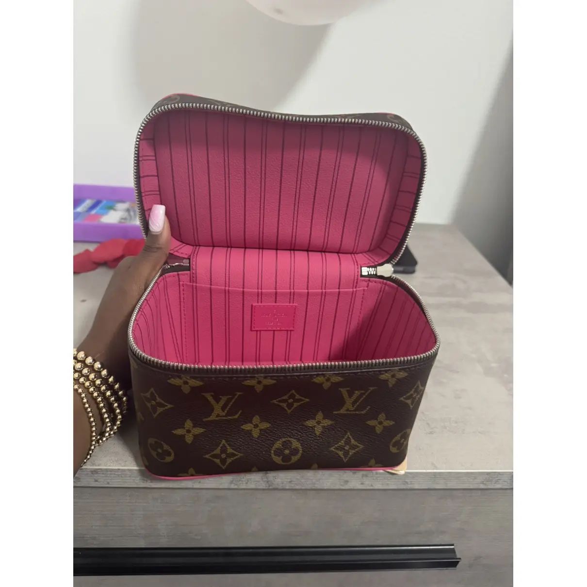 LV Nice Mini Macassar Fuschia Pink