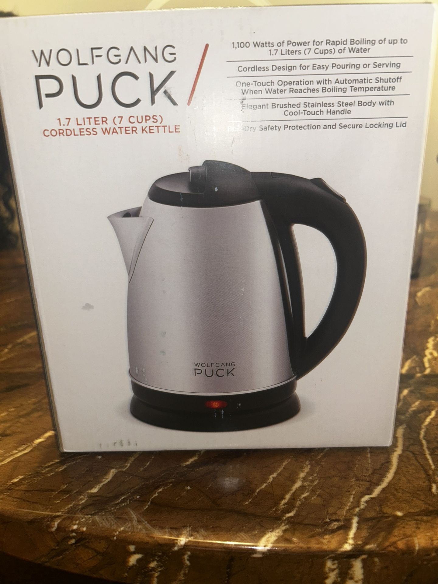 Wolfgang Puck 1.7-Liter Electric Cool-Touch Cordless Water Kettle