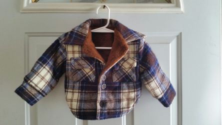 Child's 12-18 month Plaid Coat