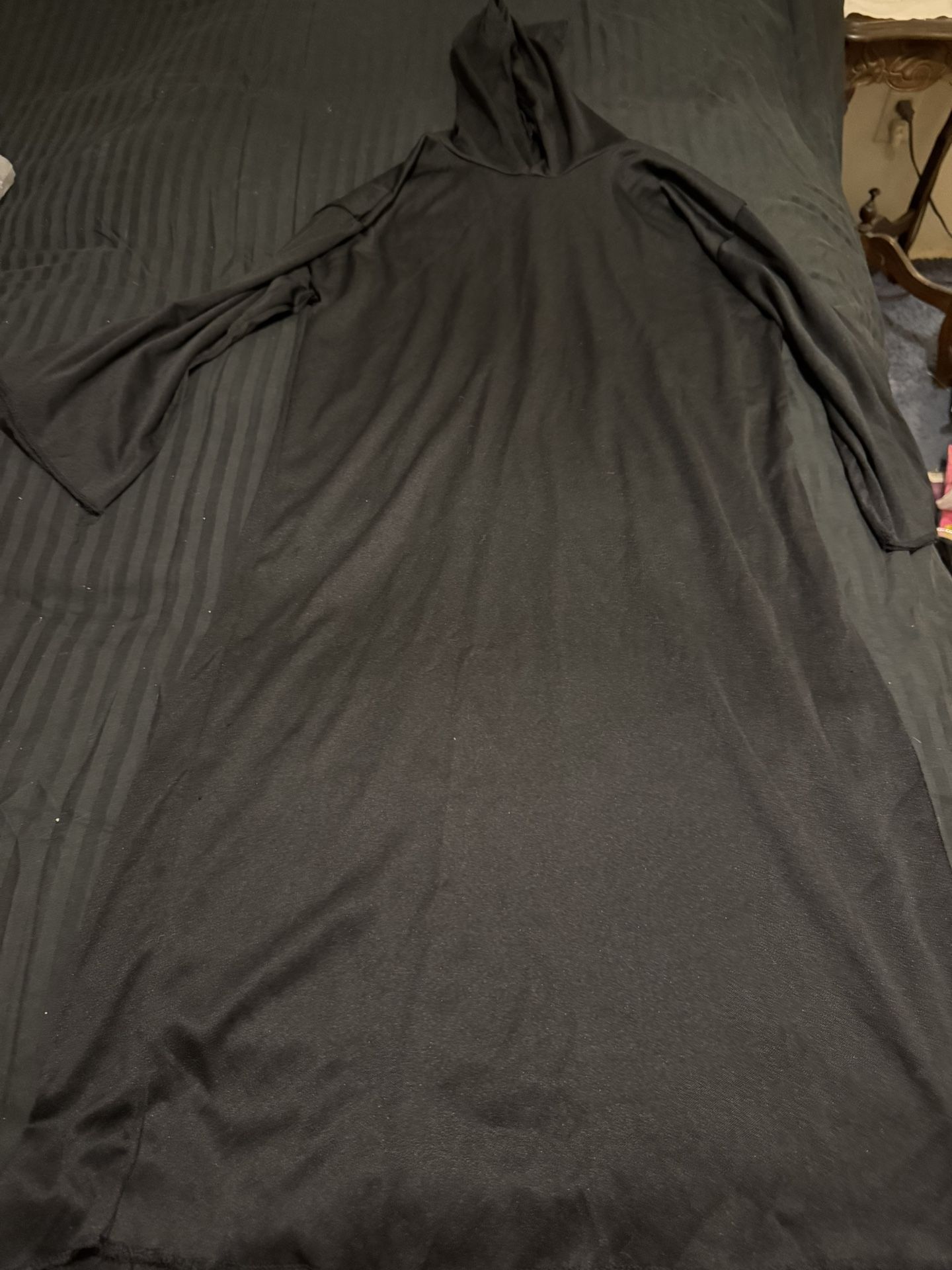 Grim Reaper Costume Black Hooded Robe