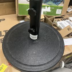 BRAND NEW - 26LB Mainstays Matte Black Round Umbrella Base 
