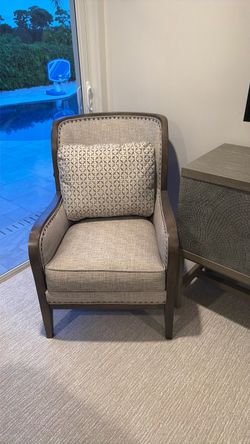 Upholstered Accent Chair with Nailhead Trim