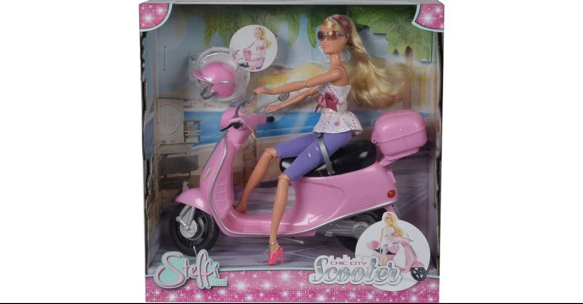 Famous doll Steffi  Love Chic City Scooter Girl Doll 11.5" w/ Accessories Simba Toys