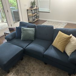 86” Convertible Sectional Sofa + 4 Pillows — Priced to Go Fast
