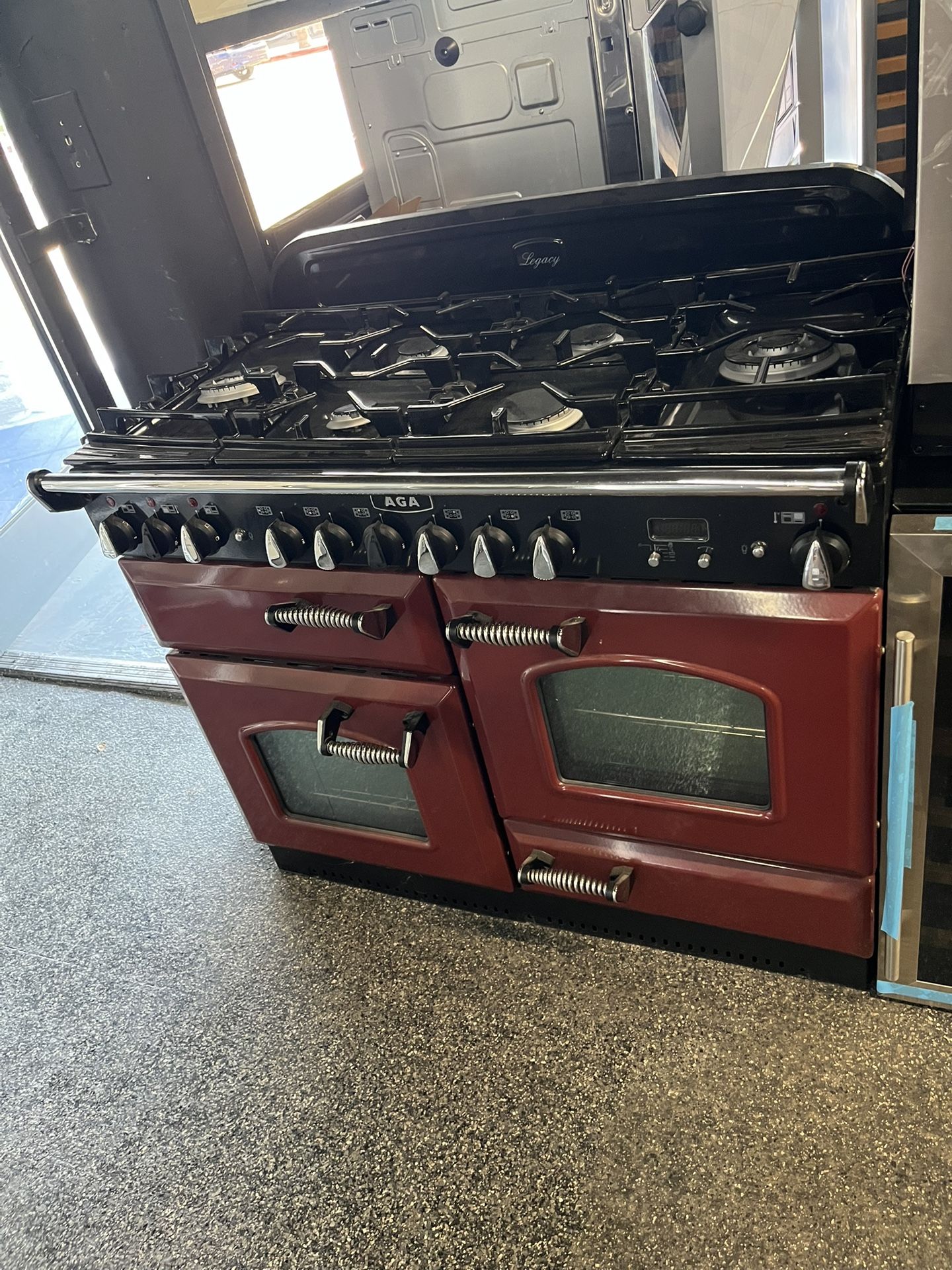 AGA Cranberry Red 44 Inch Dual Fuel Range Stove Legacy