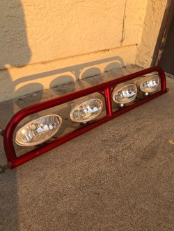 Custom Red Off-Road Light Bar
