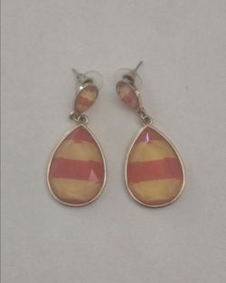 Dangle Drop Halloween Candy Corn Earrings