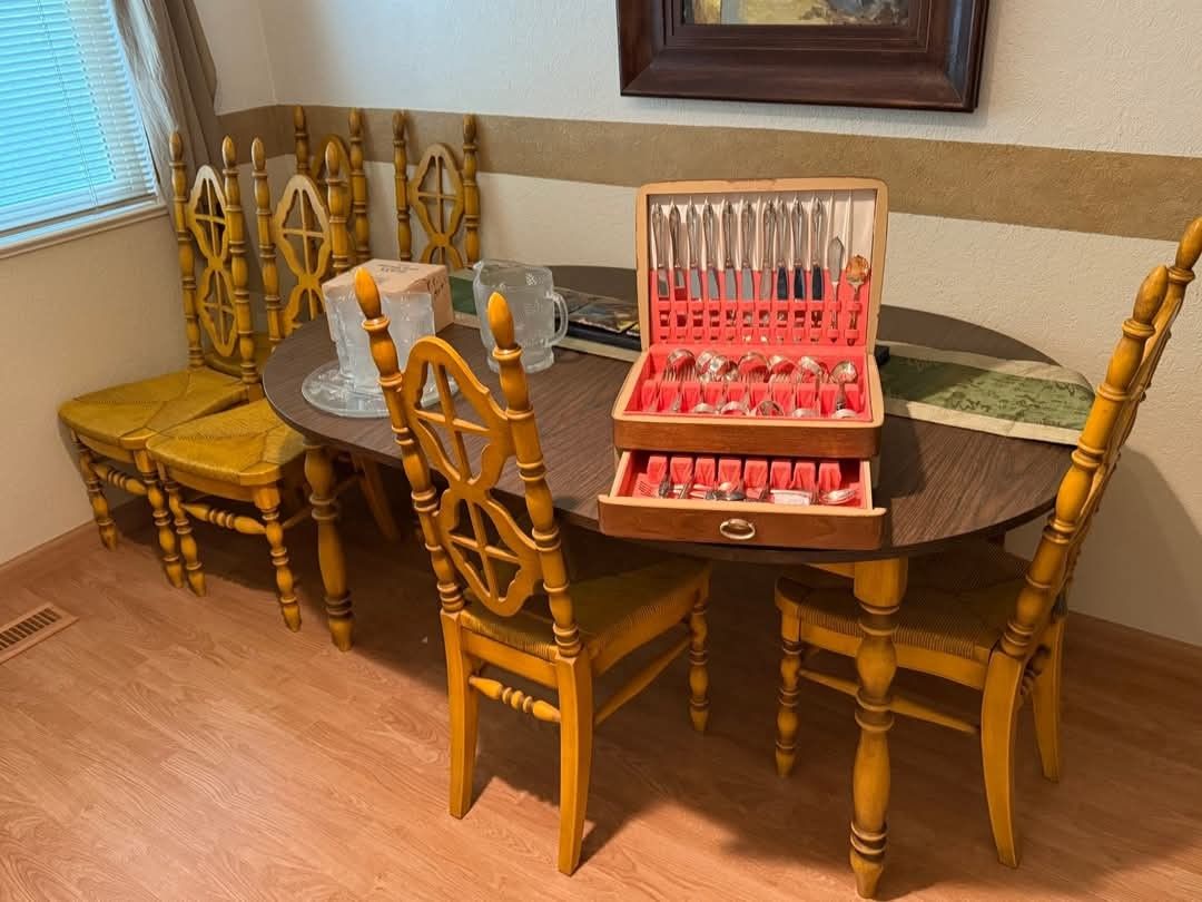 Dining table and chairs
