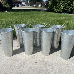 Metal Flower Vases / Buckets / Wedding Sparkler Containers