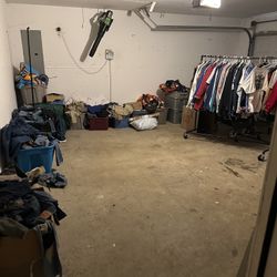 CHEAP CLOTHES GARAGE FULL