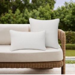 Unimatta - Decorative Outdoor Water Repellent Throw Pillows with Inserts, Set of 4, 20" x12" Pillows for Patio, Backyard, Bed, Couch, and Patio Furnit