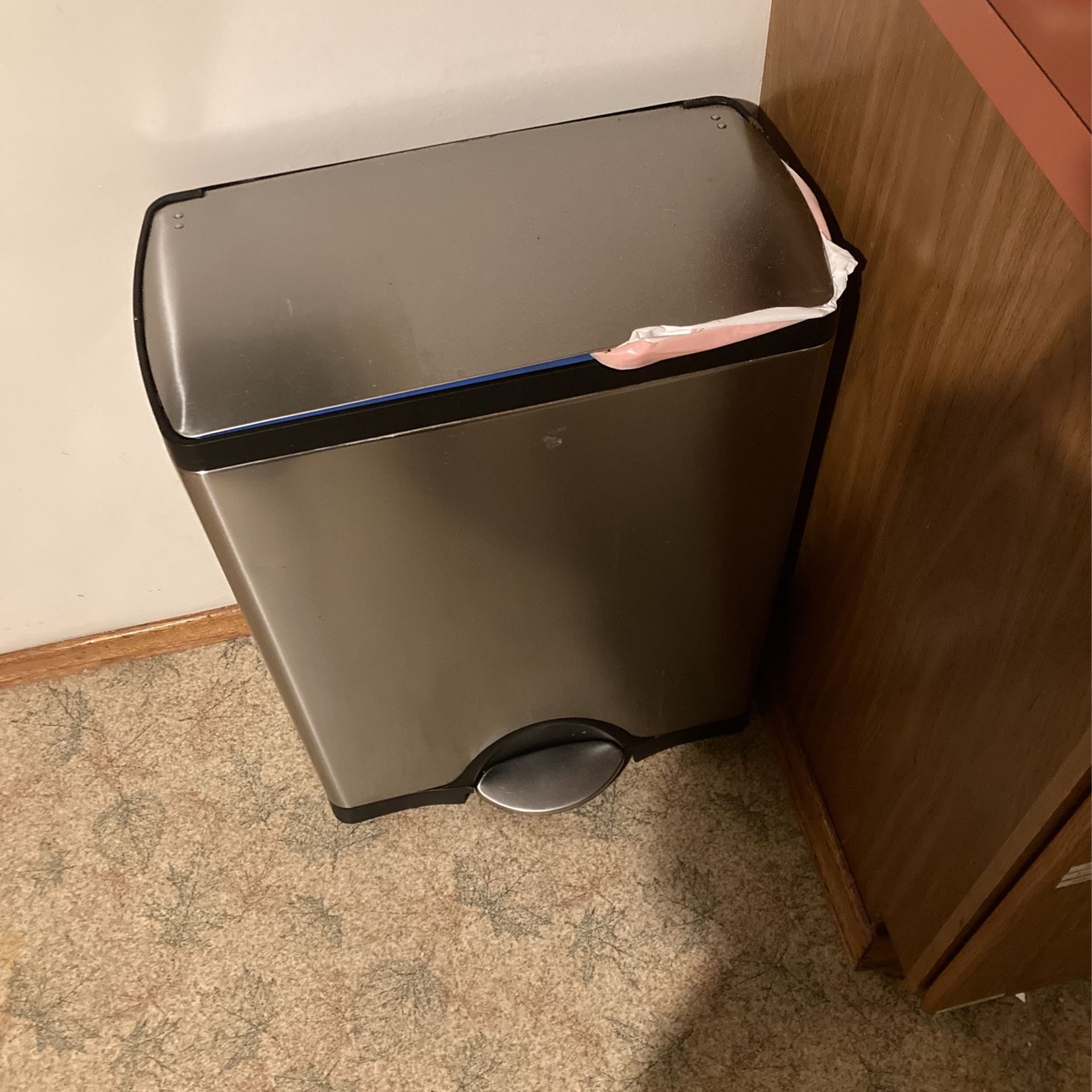 Simple human Garbage And Recycling Container