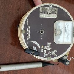 Fish Hawk Digital Depth and Temperature Counter Reel Collectible