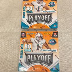 2021 Panini NFL Playoff Mega Box 10 Packs 8 Cards Per Pack Factory Sealed 1 Autograph Per Box! 