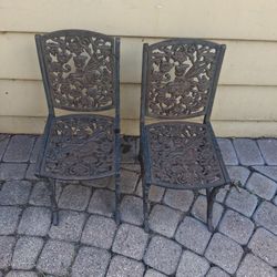 KIDS CAST IRON PATIO CHAIRS 