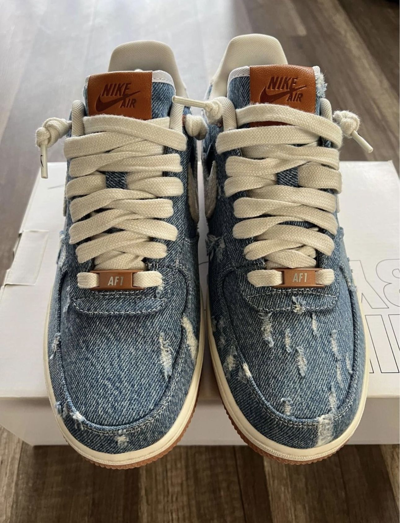 Men 7.50US Levi S Nike Air Force 1 Low White Denim By You Men s shoes
