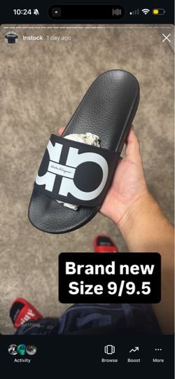 Ferragamo slides black