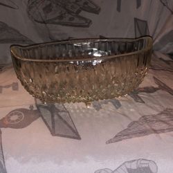 Footed glass bowl