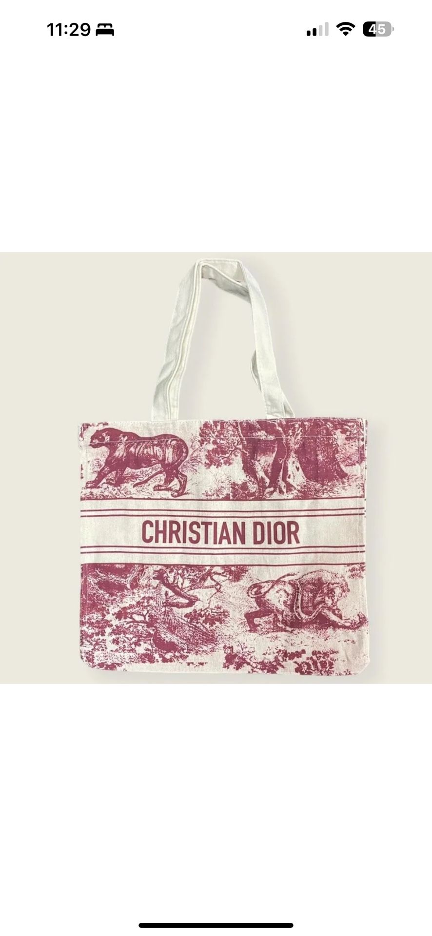 2x Dior Beauty Bag VIP Gift Tote Canvas New 