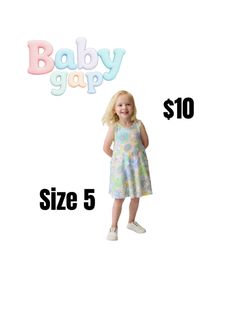 Baby Gap Girls Floral Dress Size 5 new with pockets 💕💕M19 V