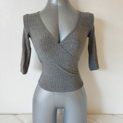 Grey Bershka Top