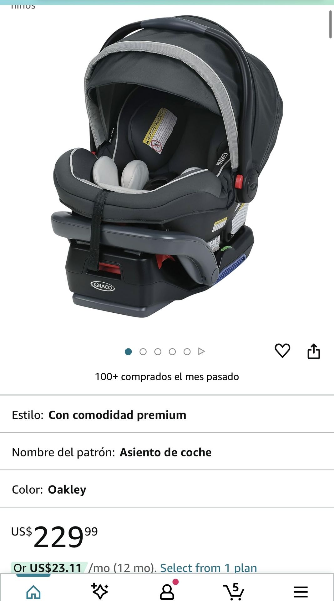 Graco SnugRide SnugLock 35 Elite Infant Car Seat, Baby Car Seat, Oakley