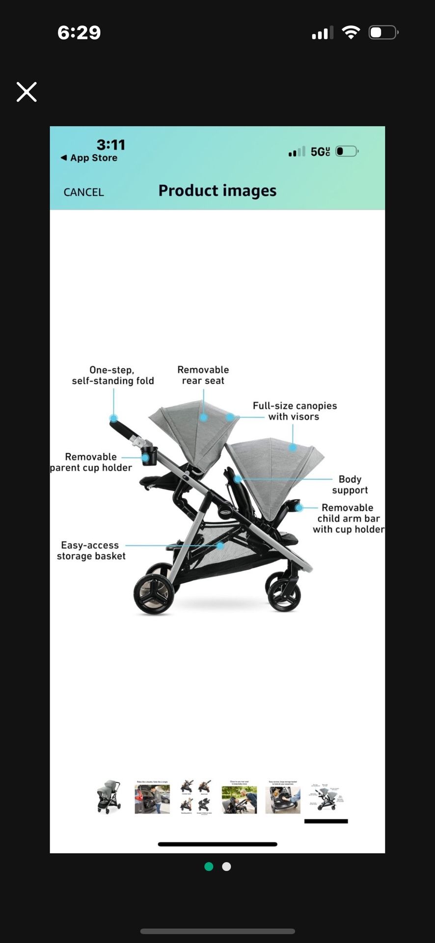 Baby Double Stroller