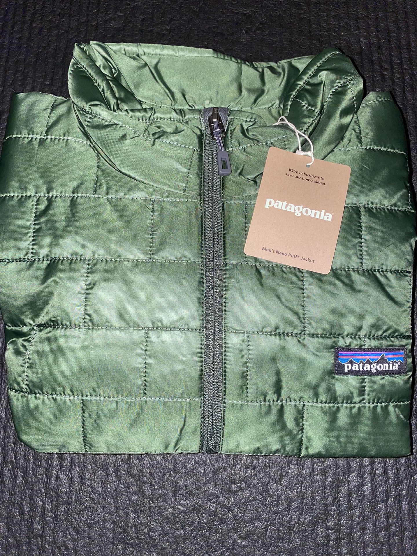 Patagonia M’s Nano Puff Jacket Size Men’s Large Torrey Pine Green NEW WITH TAGS