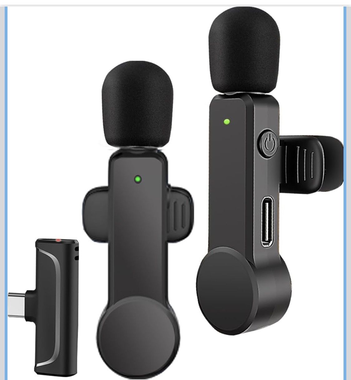 2-Pack USB-C Wireless Lavalier Microphones – 
