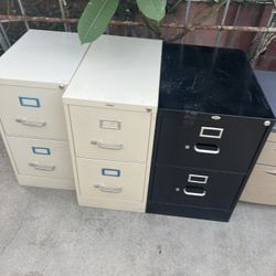 Set Of 3 Filling Cabinets 