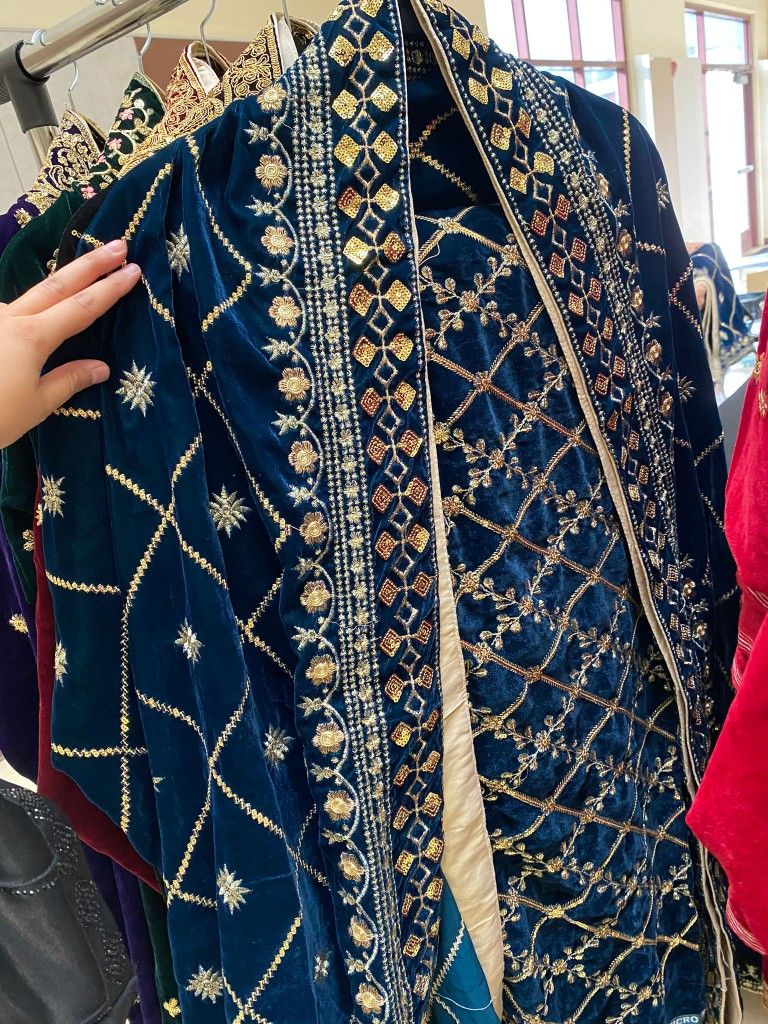 3peice Velvet Shawl Suit