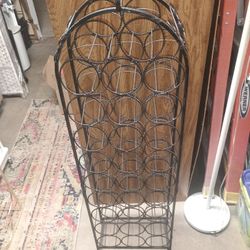 Mid Century Modern Aurthor Umanoff Wrought Iron Wine Rack 