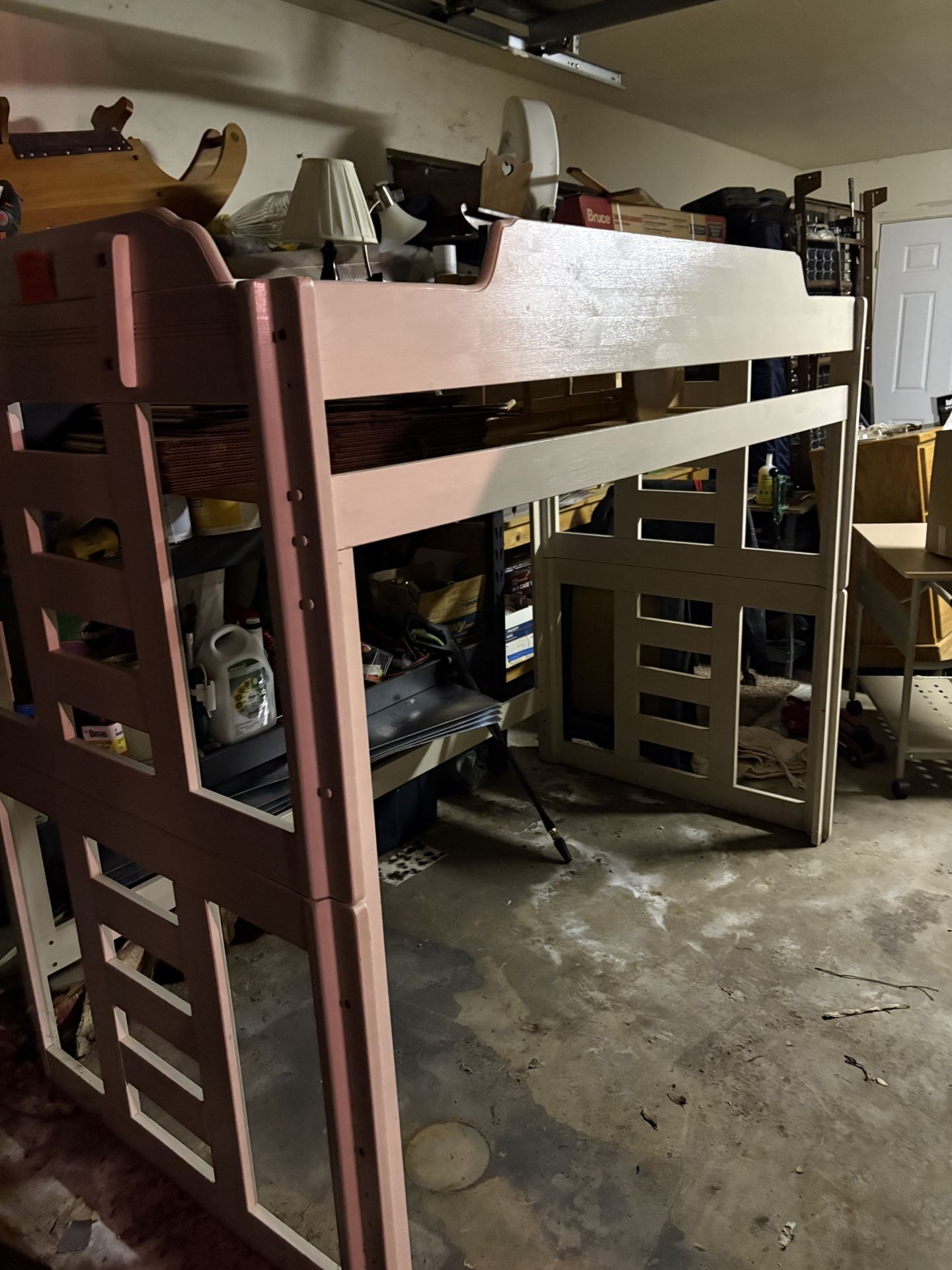 Hardwood Lofted Twin Bed