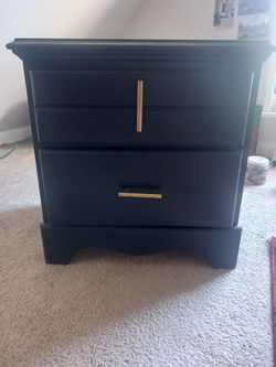 Modern Wooden Black Side Table