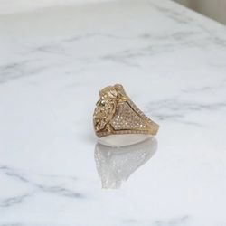 14K YG Jesus Praying Rings 