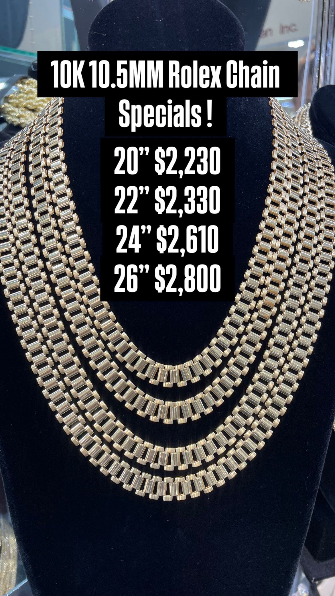 10K 10.5MM Rolex Chain Yellow Gold,All Products : American Fashion Style Bags On Sale