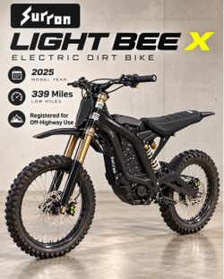 2025 Sur-Ron Light Bee X – 339 Miles – CA OHV Registered – Super Clean